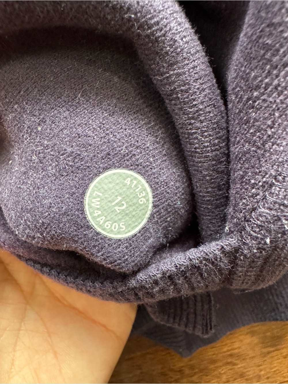 Lululemon Scuba Hoodie Cotton Fleece Sz 12 Dark Purple - Picture 8 of 12